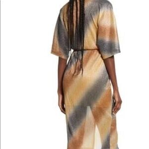 All IN FAVOR Ombré Bronze dress. Sheer skirt with shiny outer.